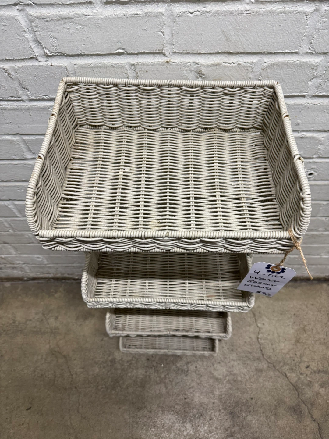 4-tier woven basket stand for sale - photo 2