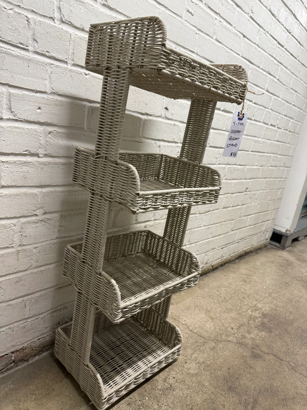 4-tier woven basket stand for sale - photo 4