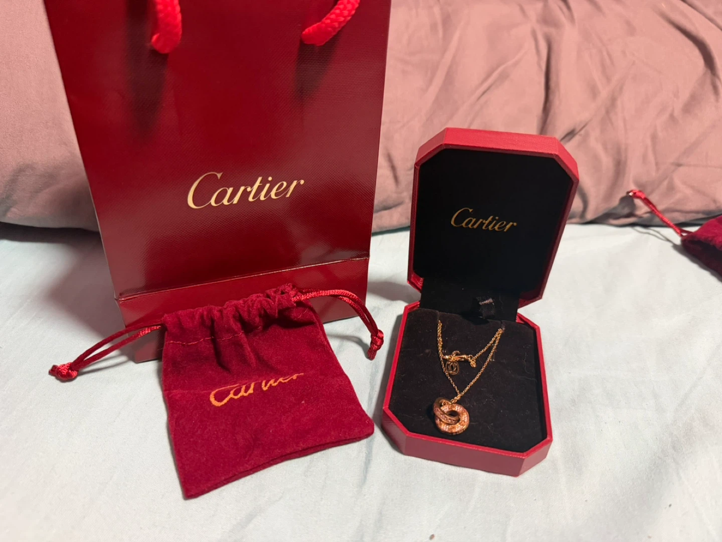 Cartier Love Necklace with Diamond Pave