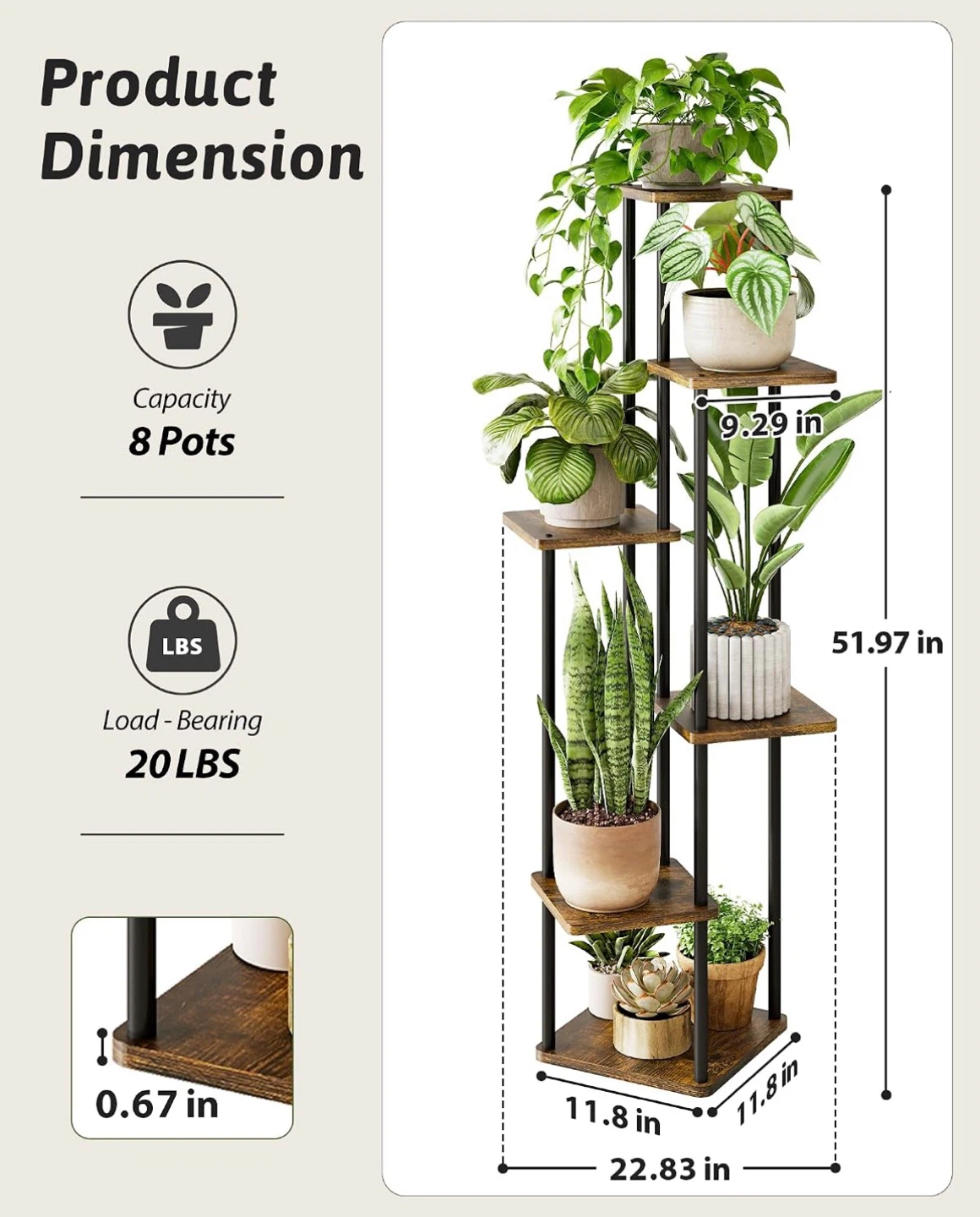 6 Tier Tall Plant Stand - photo 3
