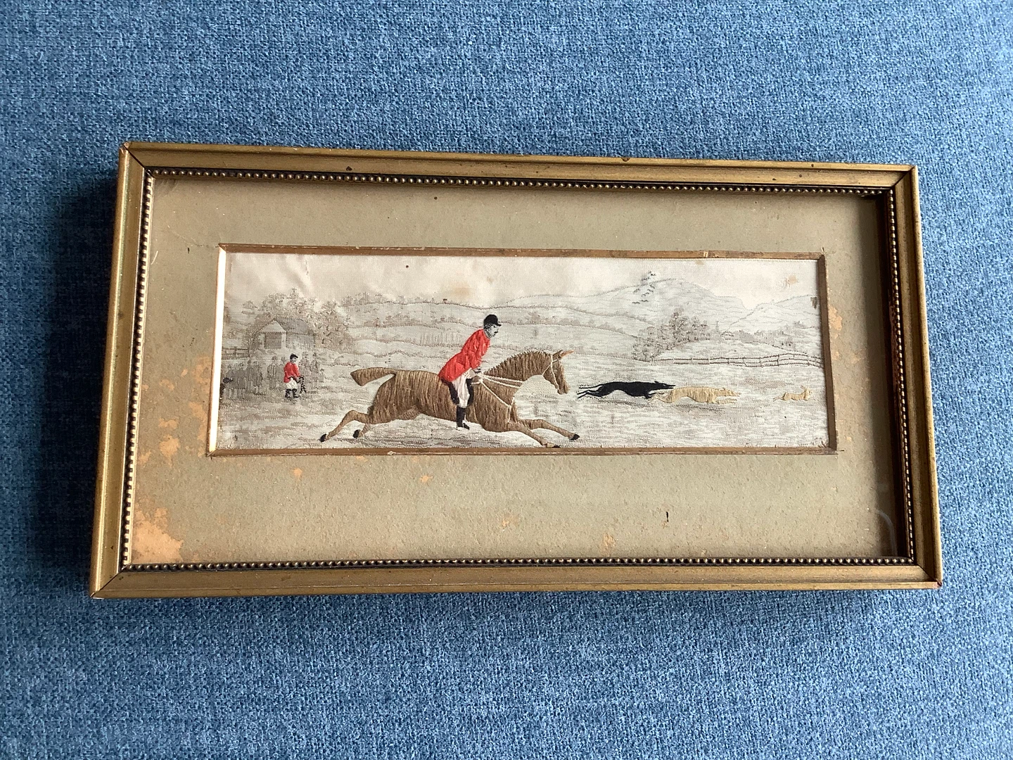 #3 Vic Tom Steven’s Stevengraph Silk Picture “The First Point”