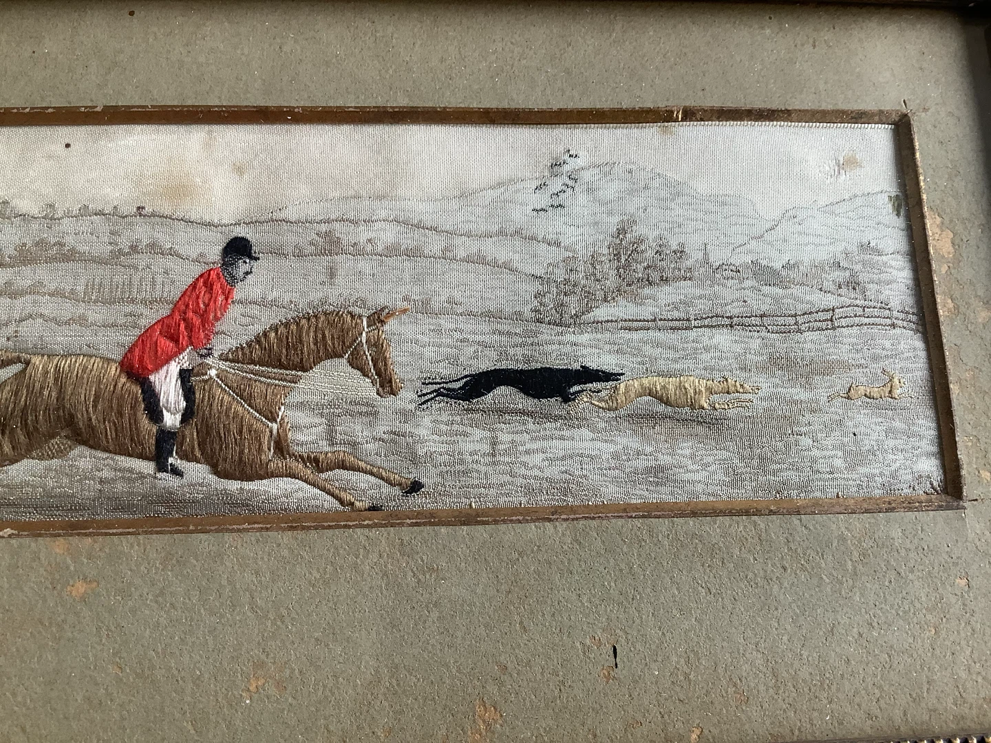 #3 Vic Tom Steven’s Stevengraph Silk Picture “The First Point” - photo 3