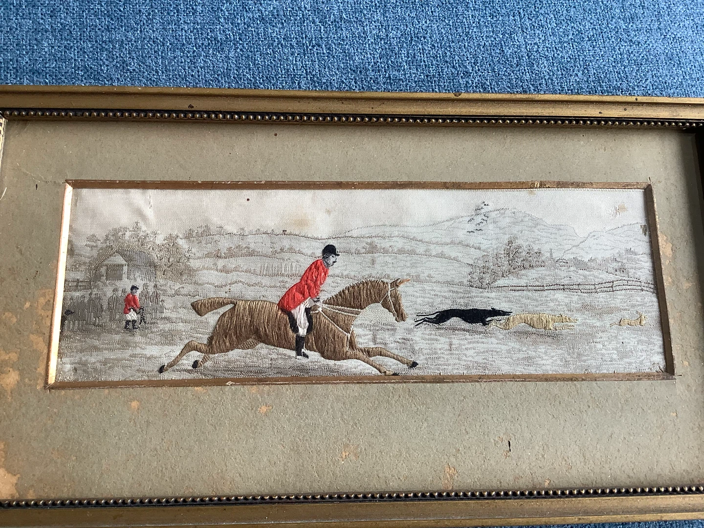 #3 Vic Tom Steven’s Stevengraph Silk Picture “The First Point” - photo 5