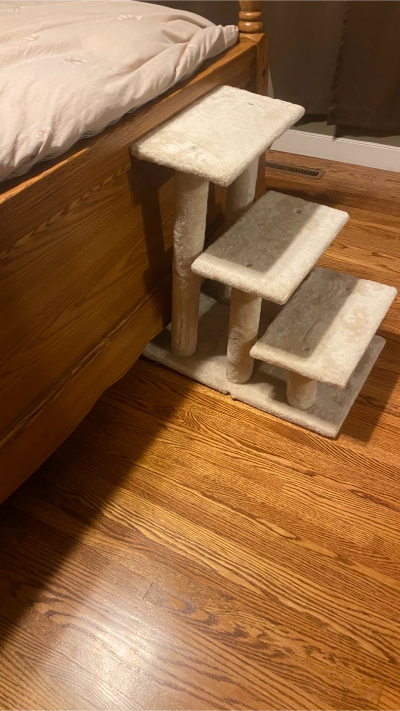 Cream Carpet Pet Stairs