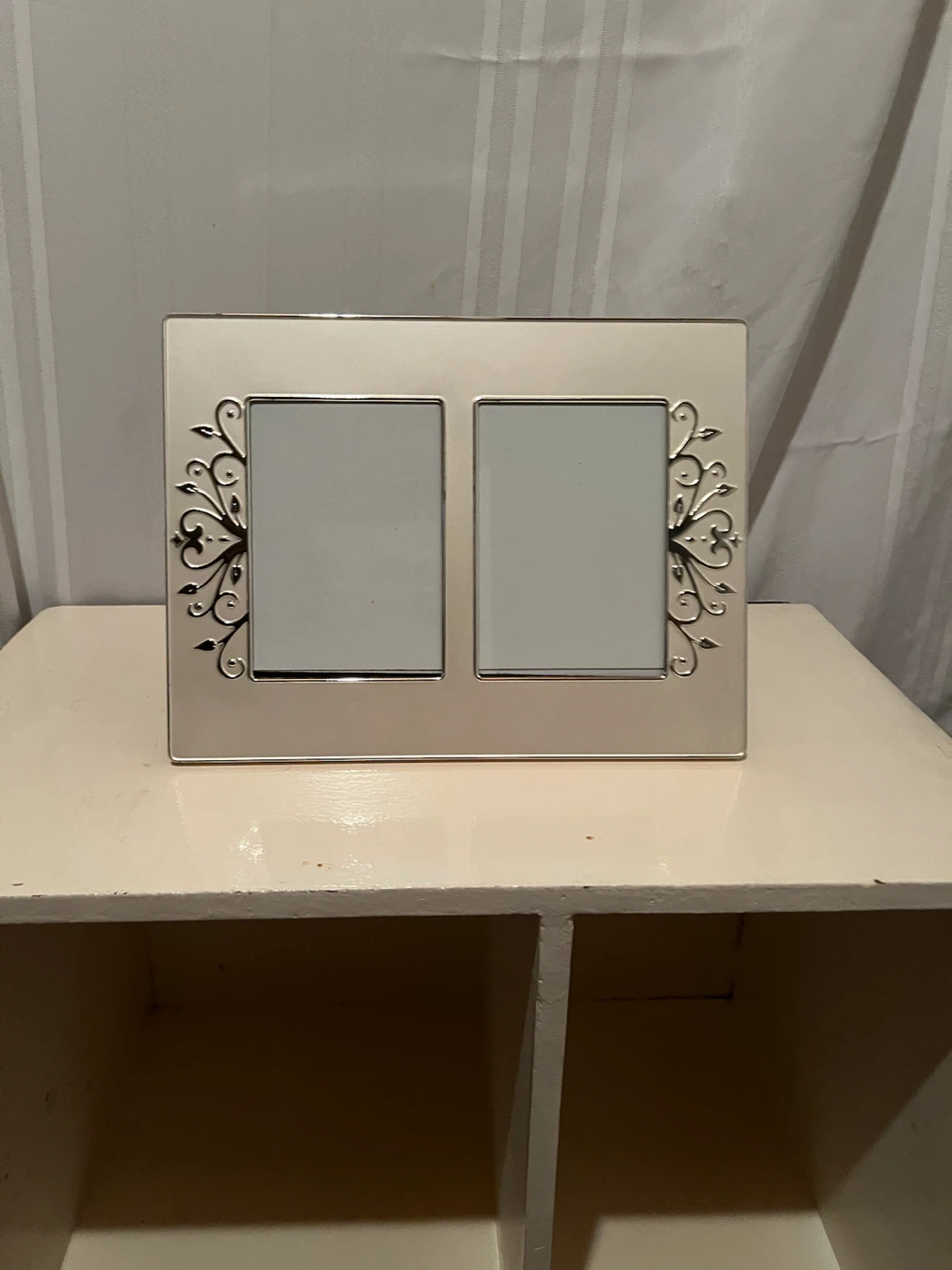 Double Silver-Tone Decorative Picture Frame