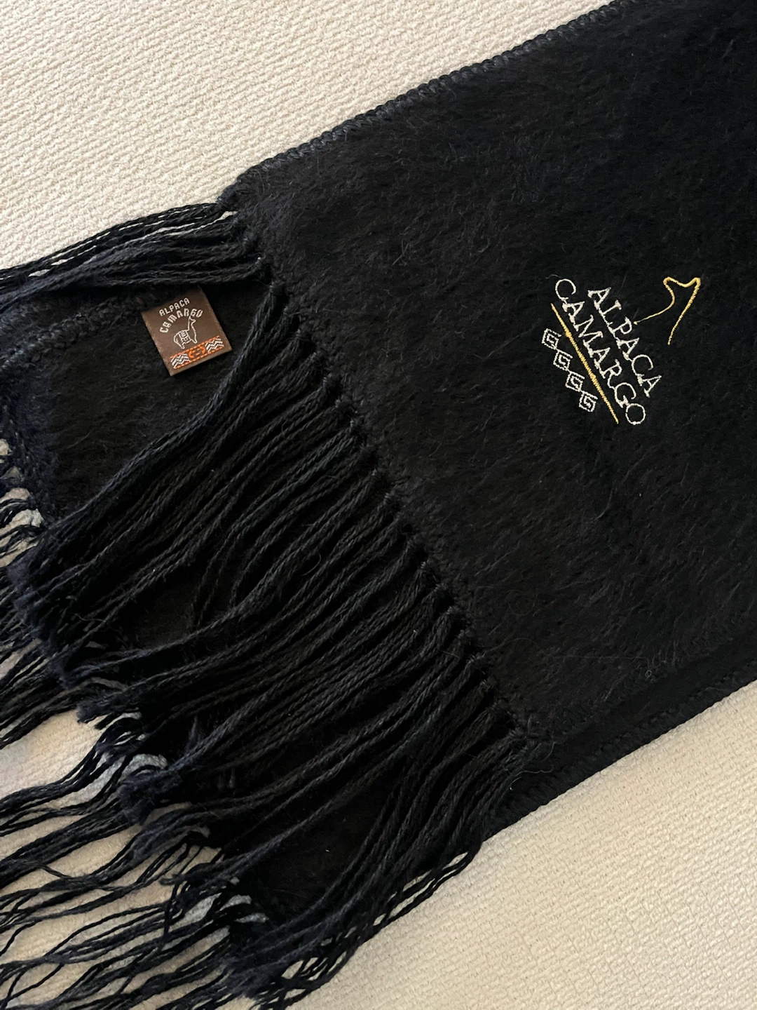 Alpaca Camargo Black Scarf - Suitable for Men & Women - photo 2