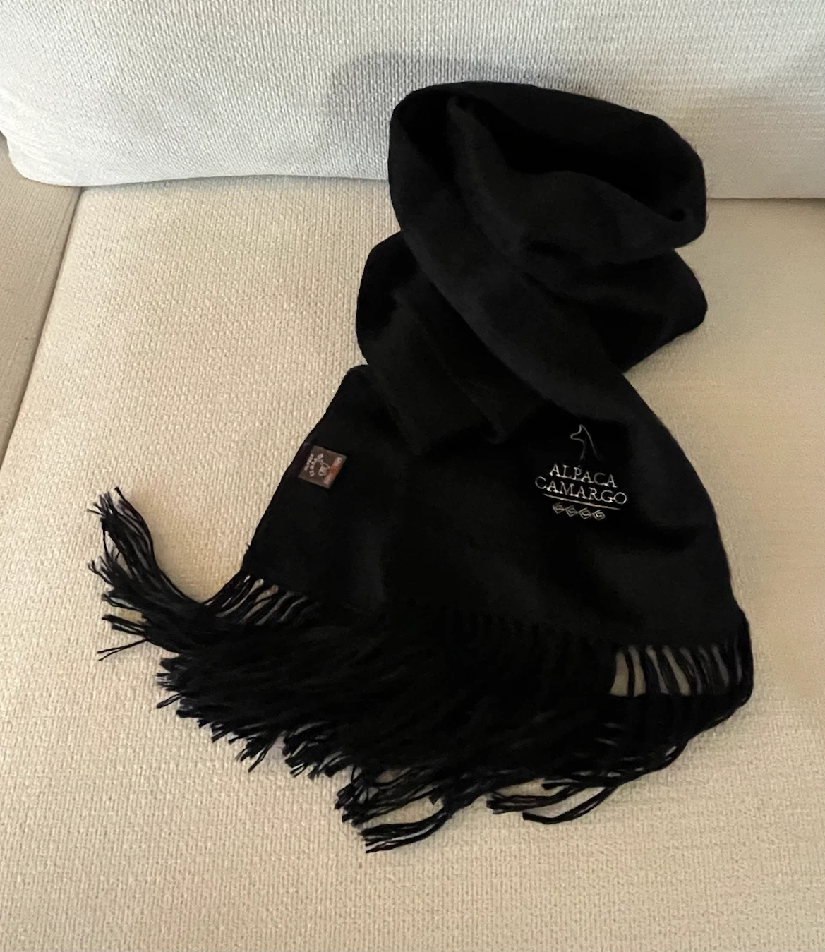 Alpaca Camargo Black Scarf - Suitable for Men & Women - photo 3