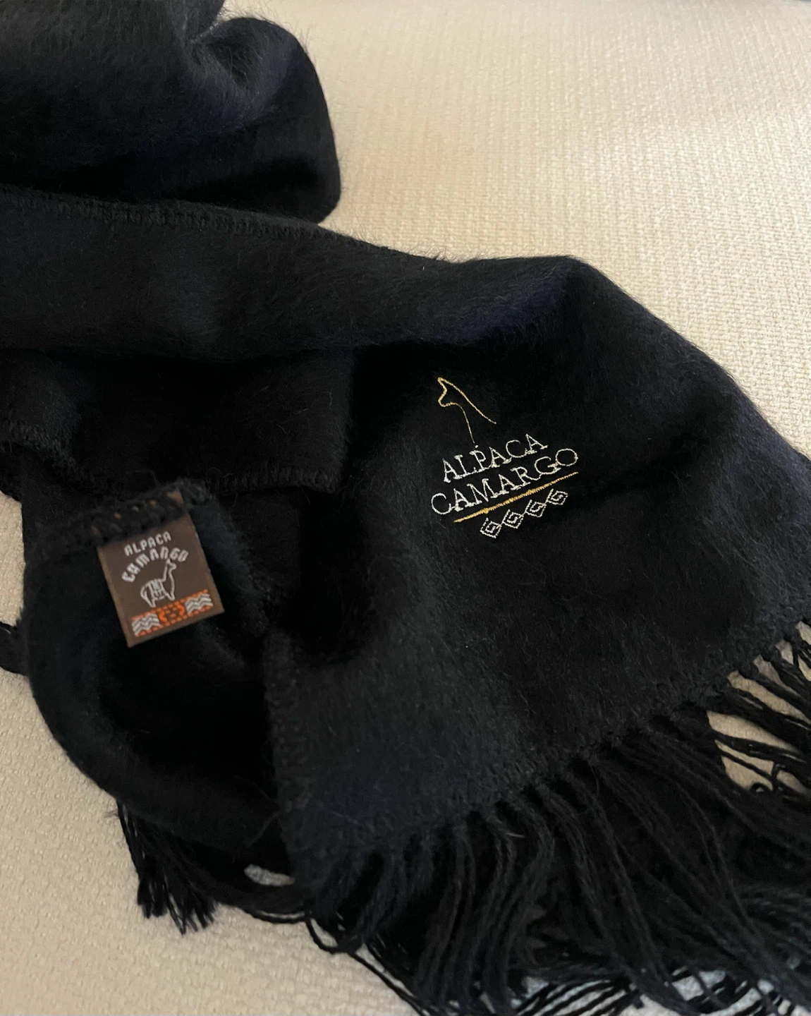 Alpaca Camargo Black Scarf - Suitable for Men & Women - photo 4