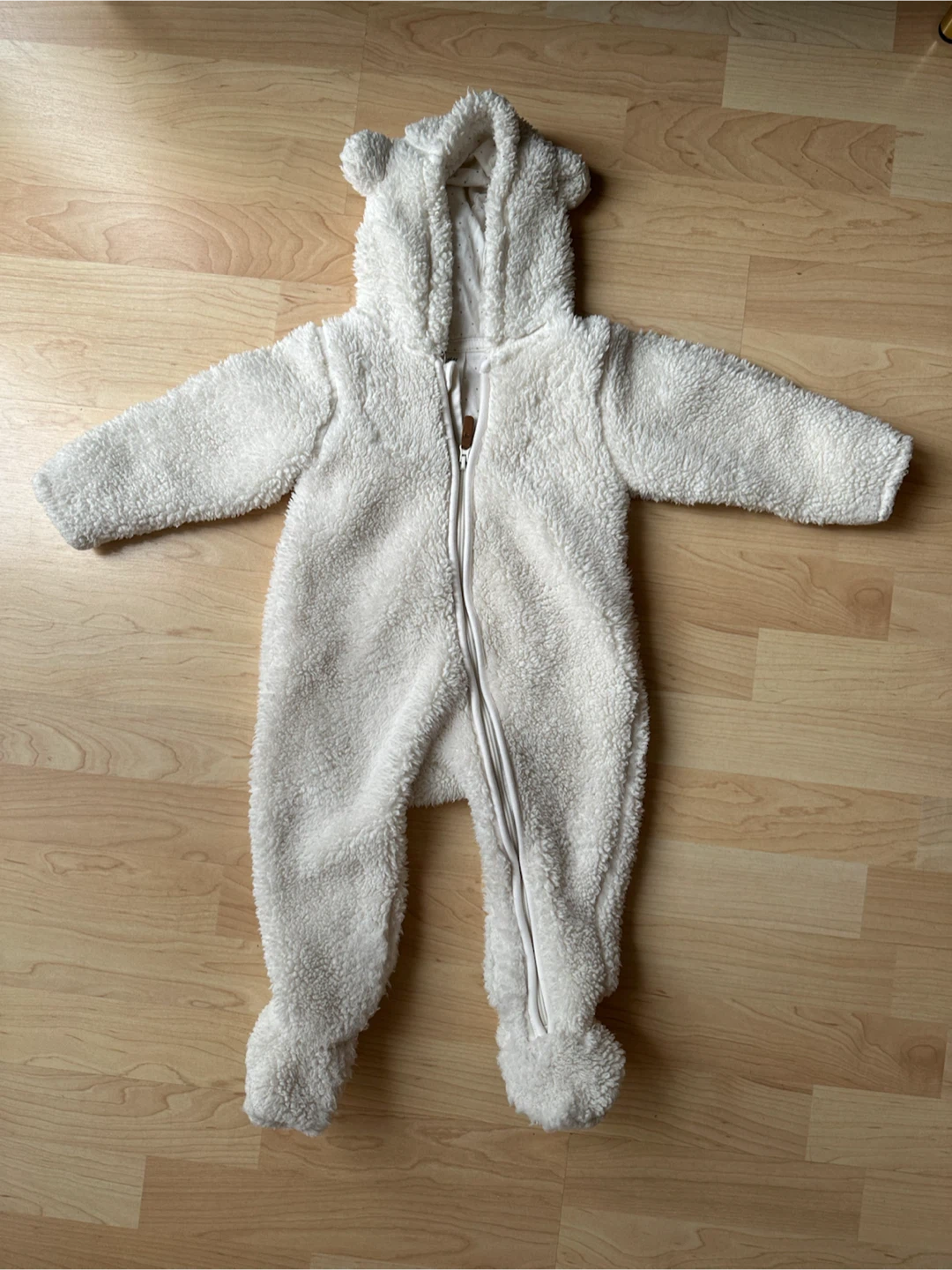 H&M Baby Teddy Bear Pram Suit White