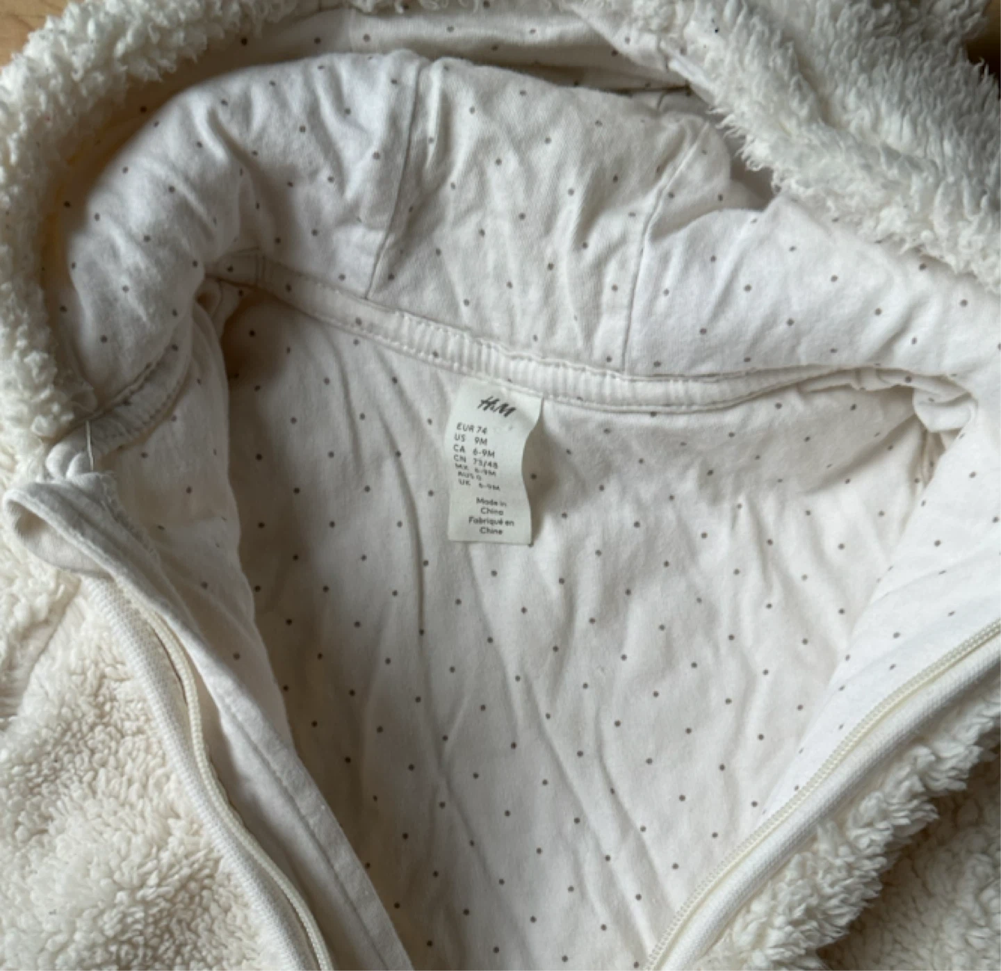 H&M Baby Teddy Bear Pram Suit White - photo 2