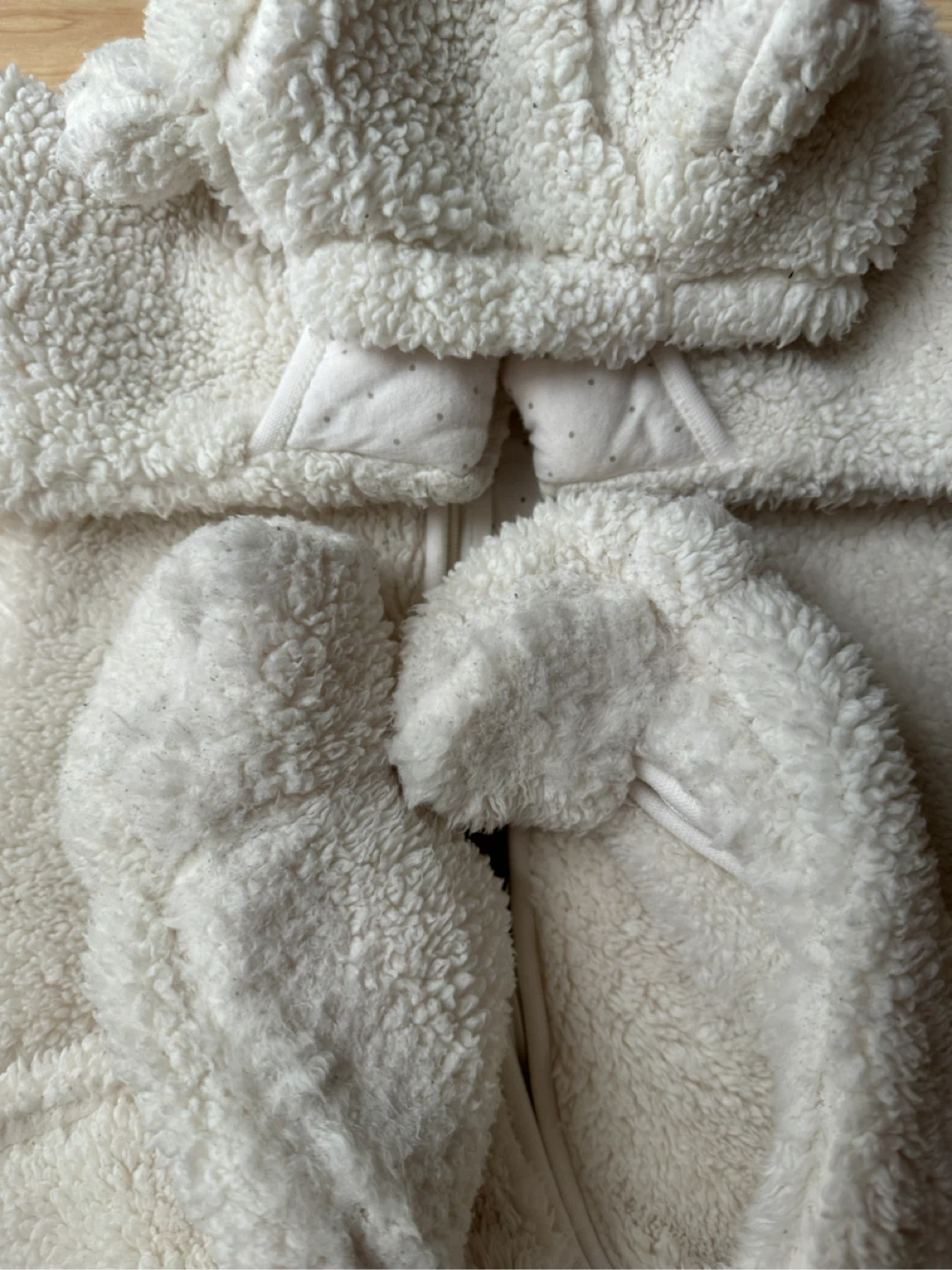 H&M Baby Teddy Bear Pram Suit White - photo 4