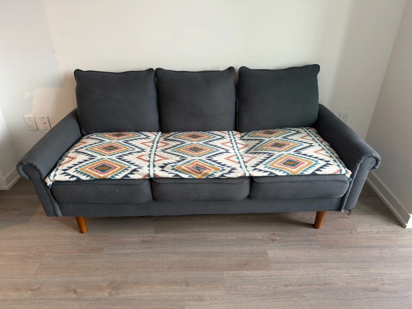 Dark Grey Three-Seater Sofa - photo 2