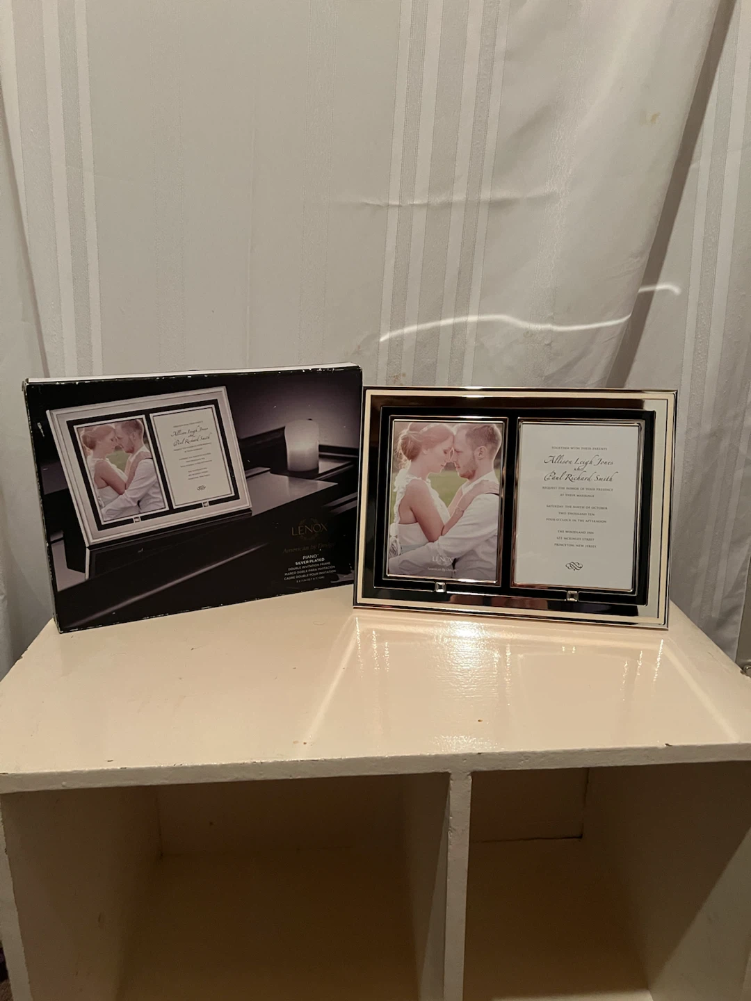 Lenox Piano Silver Plated Double Invitation Frame