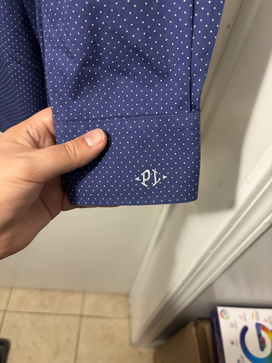 Indochino blue polka dot dress shirt - photo 3