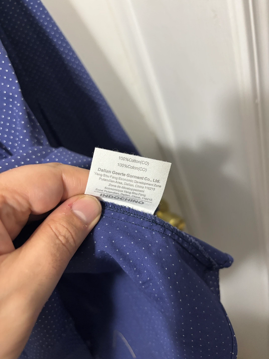 Indochino blue polka dot dress shirt - photo 5