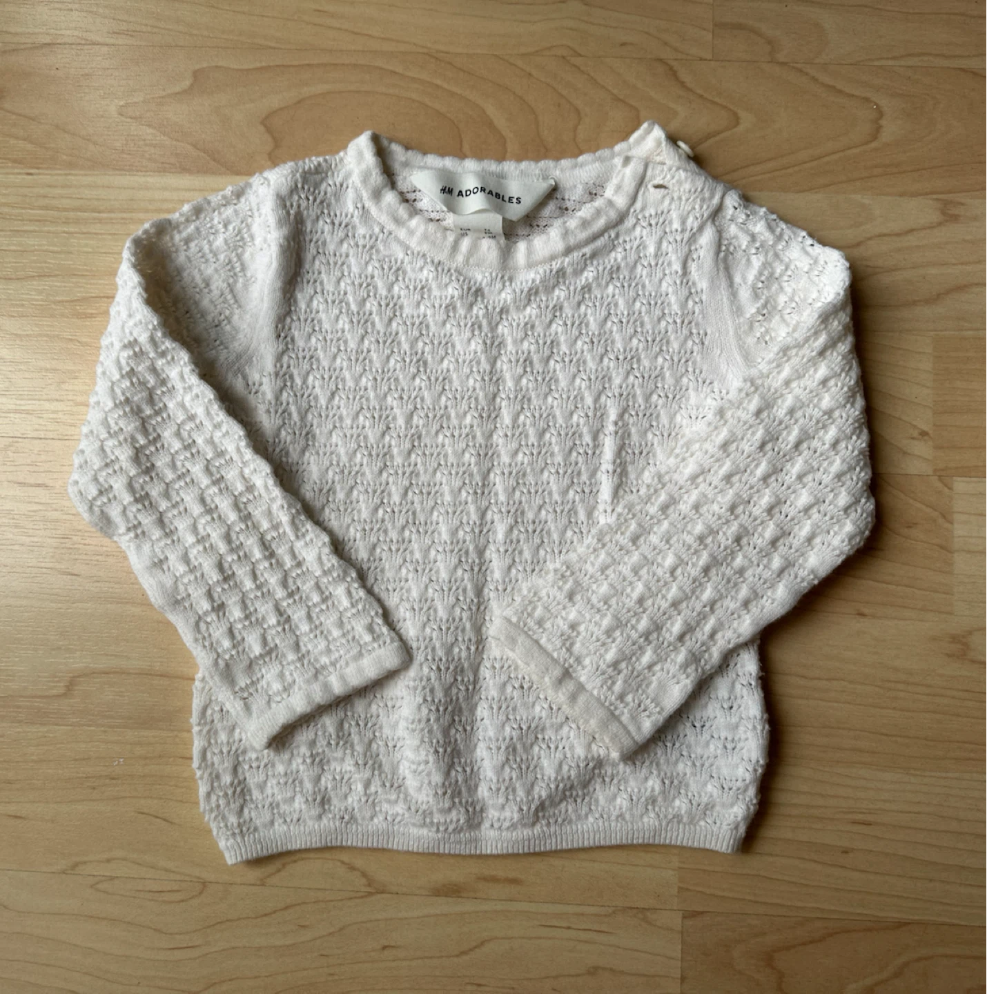 H&M Adorables White Knit Sweater 6-9M