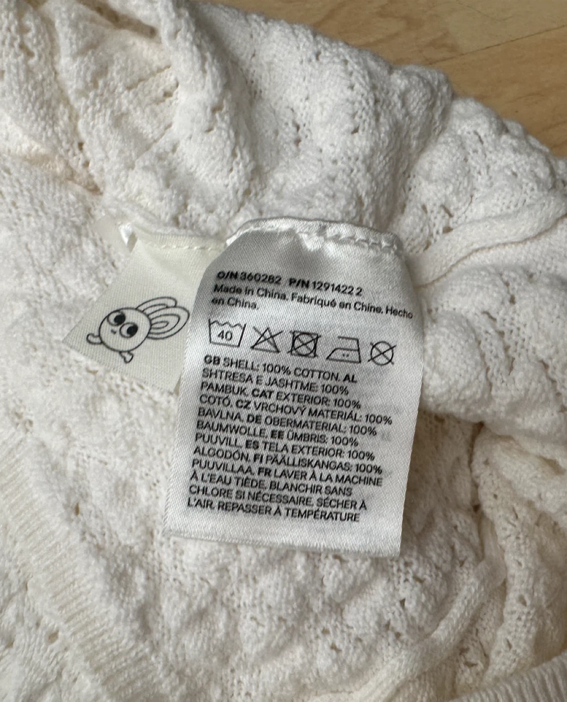 H&M Adorables White Knit Sweater 6-9M - photo 5