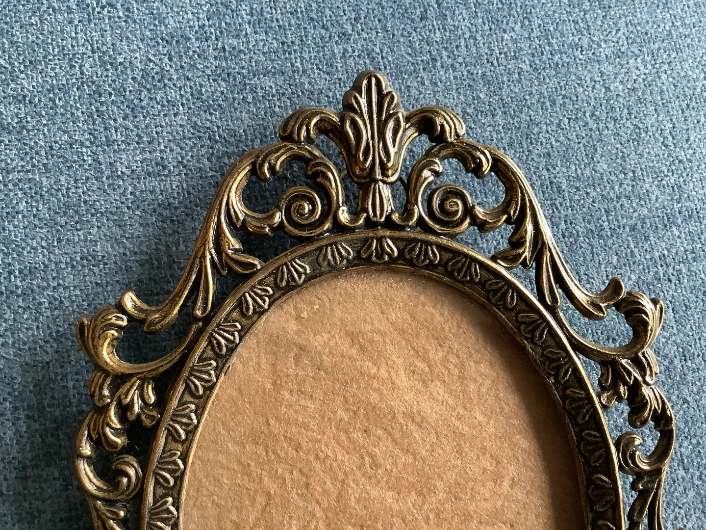Vintage Italian Brass Filigree Oval Picture Frame 🐞 - photo 2