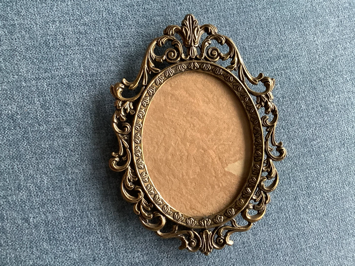 Vintage Italian Brass Filigree Oval Picture Frame 🐞 - photo 4