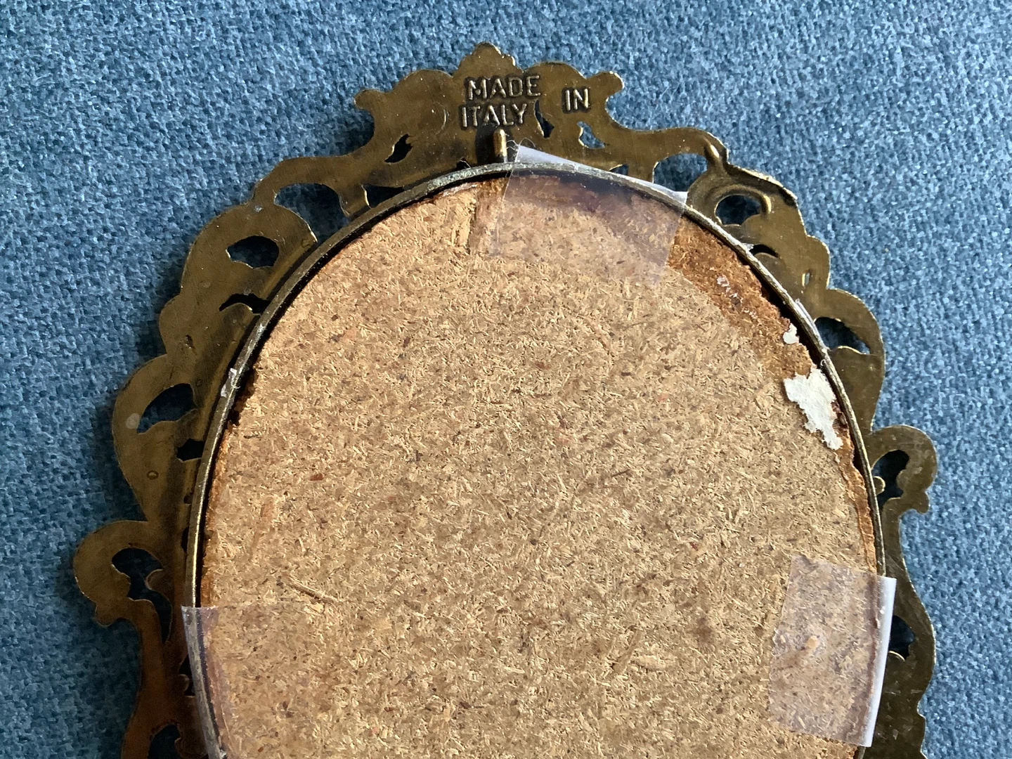 Vintage Italian Brass Filigree Oval Picture Frame 🐞 - photo 5