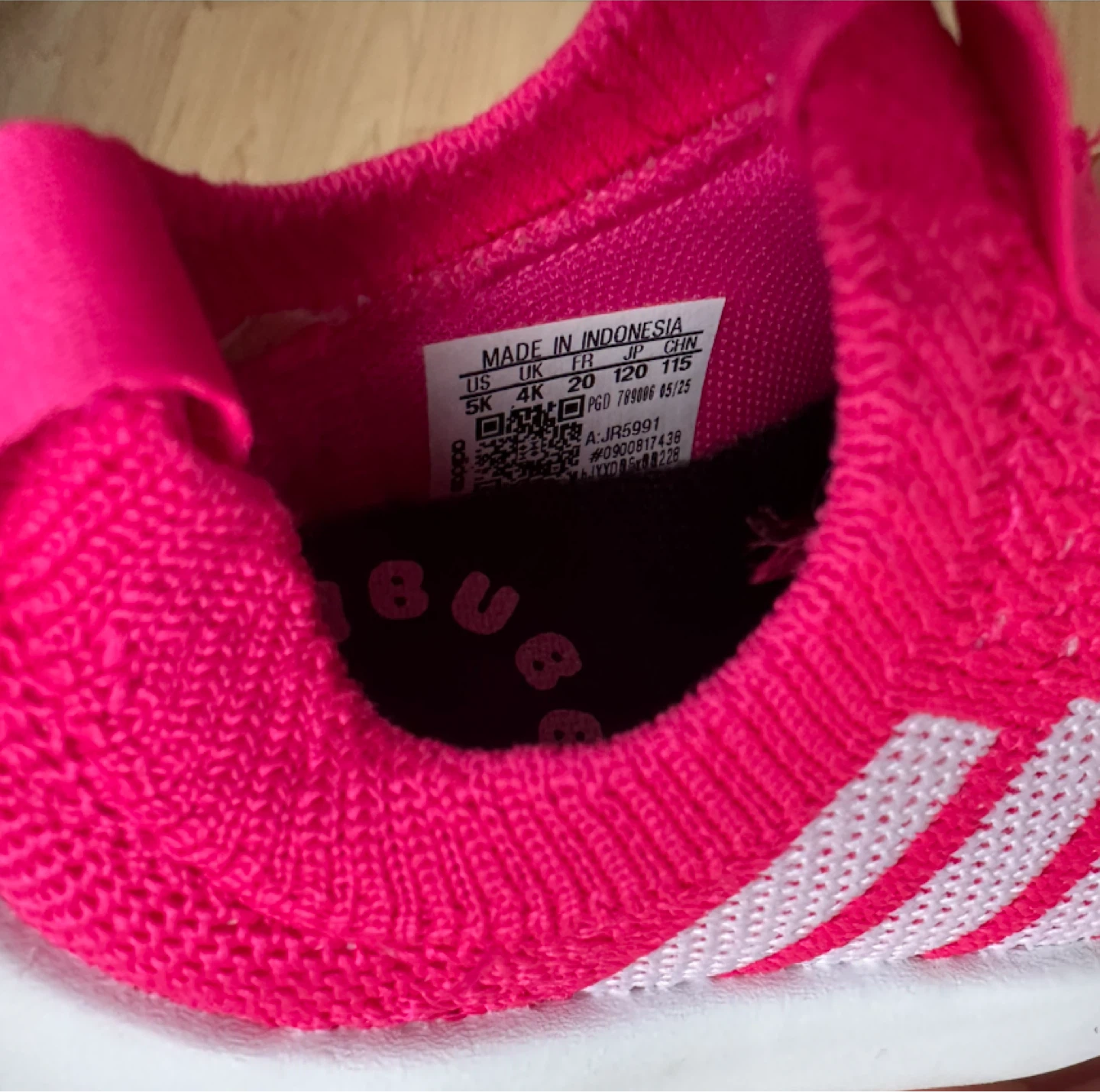 Adidas Kids Pink Sneakers Size 5K - photo 4