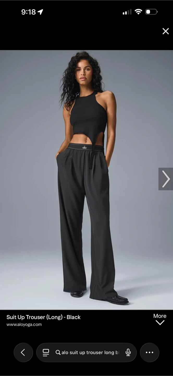 Alo Yoga Suit Up Trouser - Black (Long) - photo 5