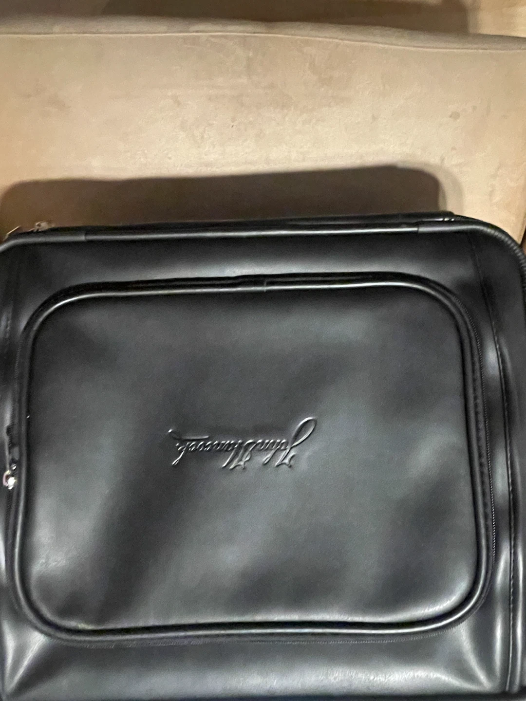 John Hancock black carry-on briefcase