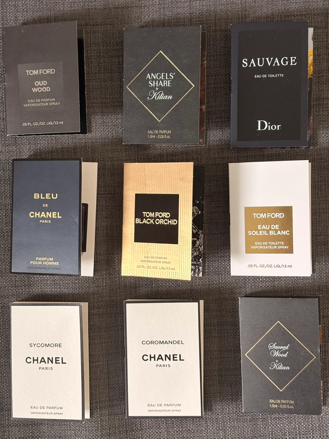 Luxury Men’s Fragrance Sample- Set of 9