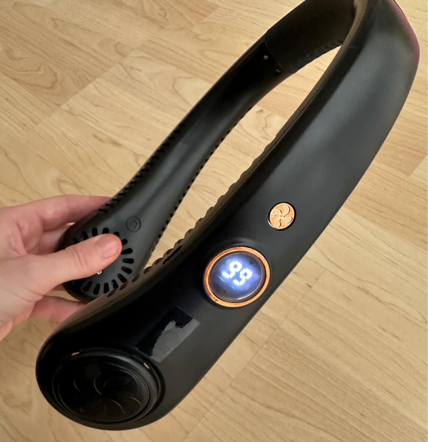 Black Portable Hands-Free Neck Fan - photo 3