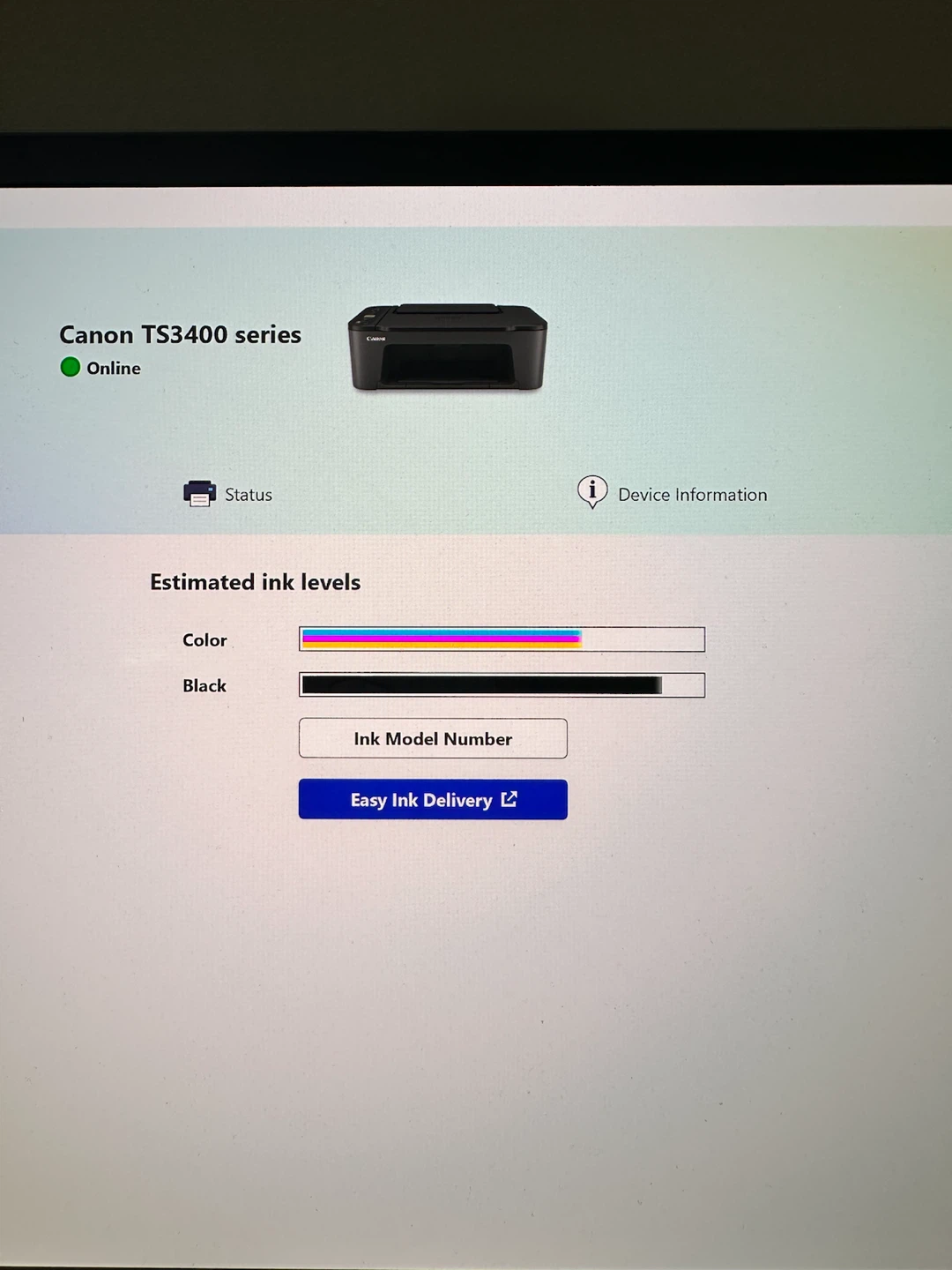 Canon pixma Ts3420 with 2 black and 2 colour cartridges - photo 5