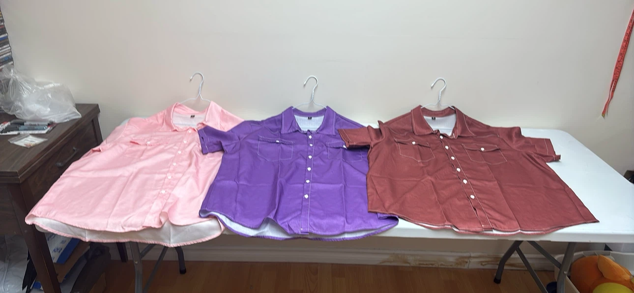 Set of 3 Short Sleeve Button-Up Shirts