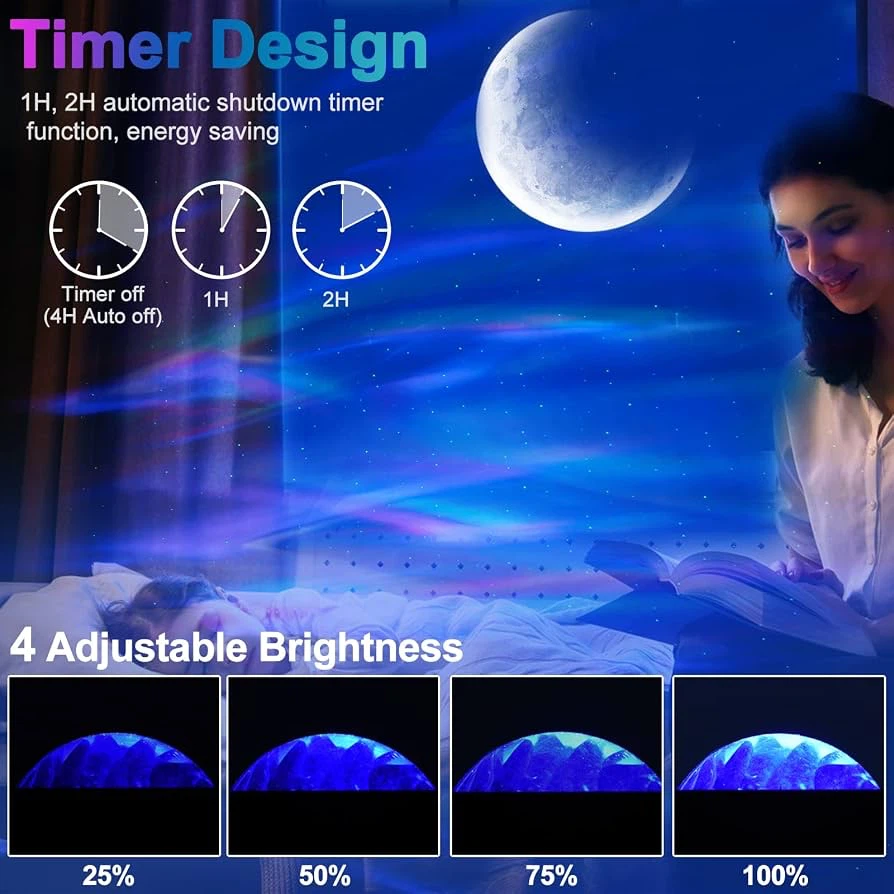 Cadrim Star Light Projector Aurora with Moon - New - photo 3