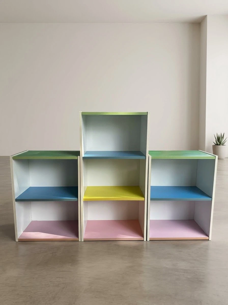 Set of 3 Colourful Modular Shelves