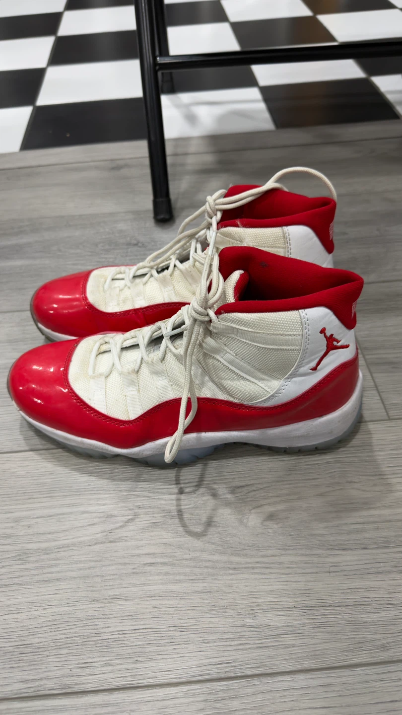 Nike Air Jordan 11 Retro Sneakers Red and White - photo 4