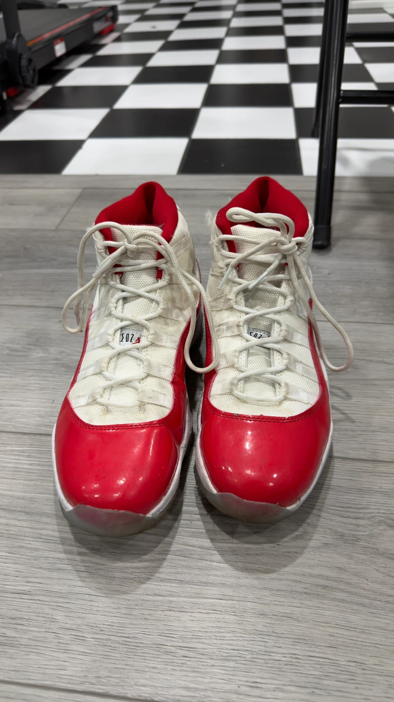 Nike Air Jordan 11 Retro Sneakers Red and White - photo 5