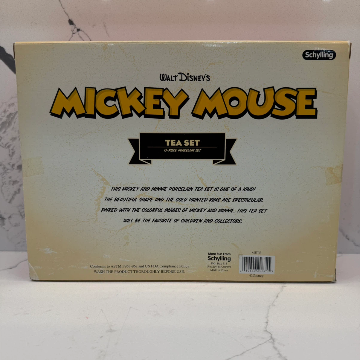 Rare vintage Disney Mickey Mouse 13-Piece Porcelain Tea Set - photo 3