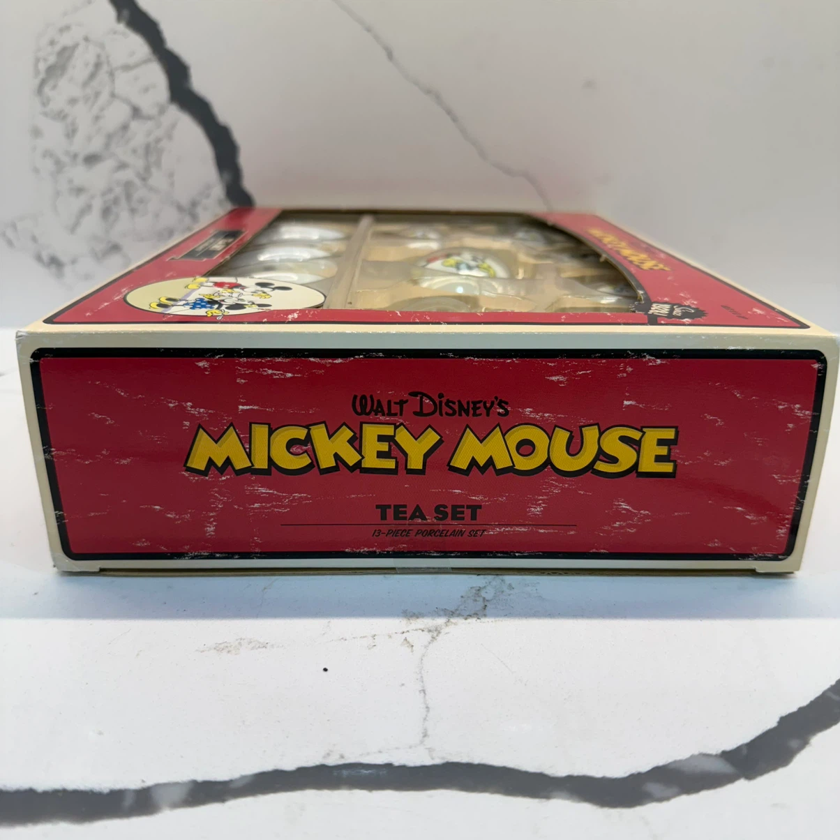 Rare vintage Disney Mickey Mouse 13-Piece Porcelain Tea Set - photo 4