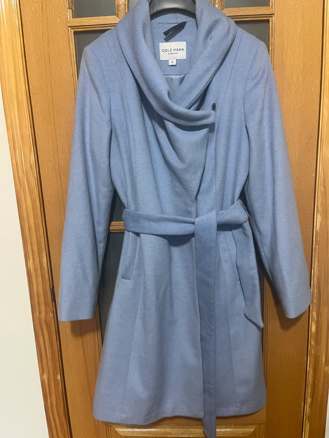 Cole Haan Signature Light Blue Wool Blend Coat - photo 2