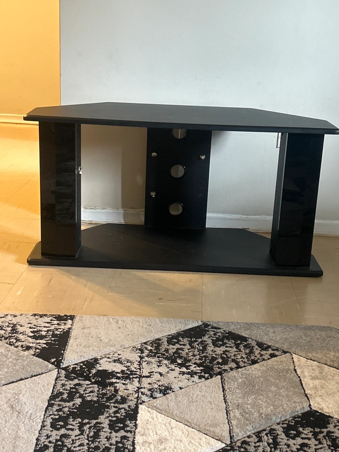 Black Corner TV Stand