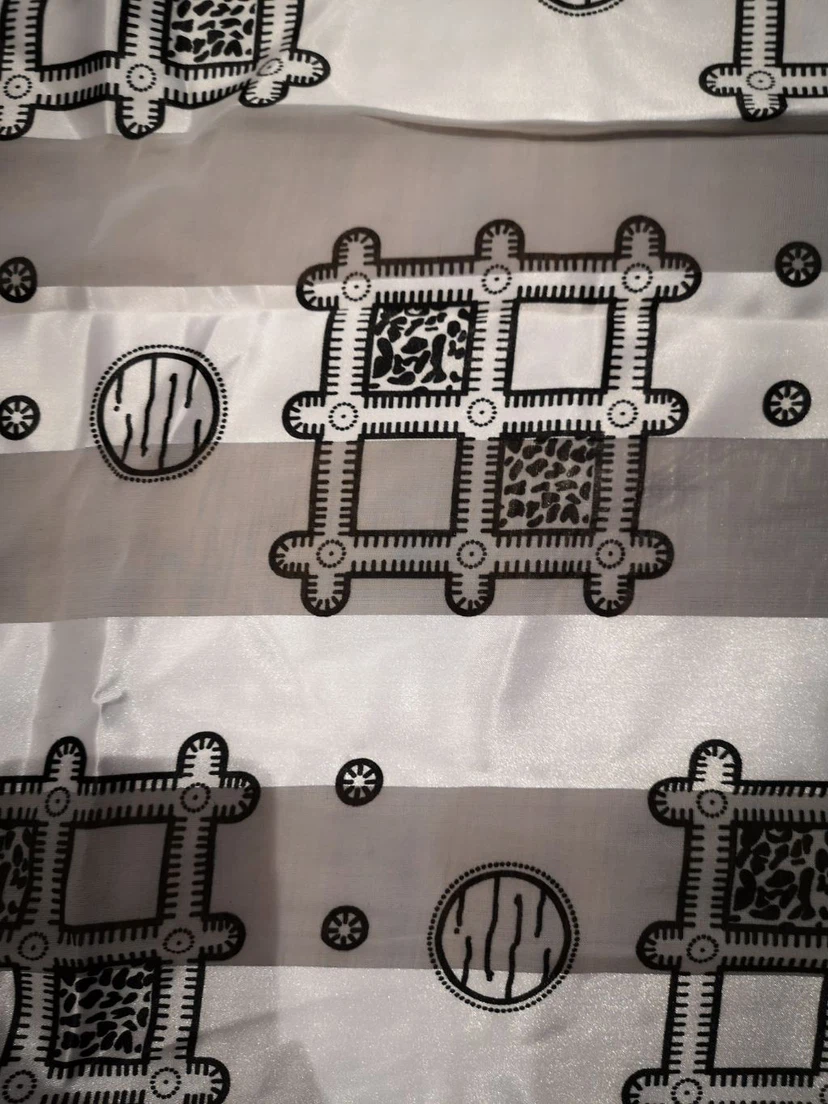 Black and White Geometric Pattern Fabric - photo 3