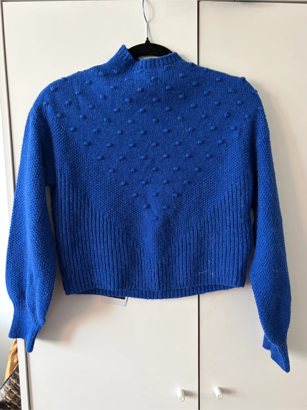 Cynthia Rowley Blue Mock Neck Sweater