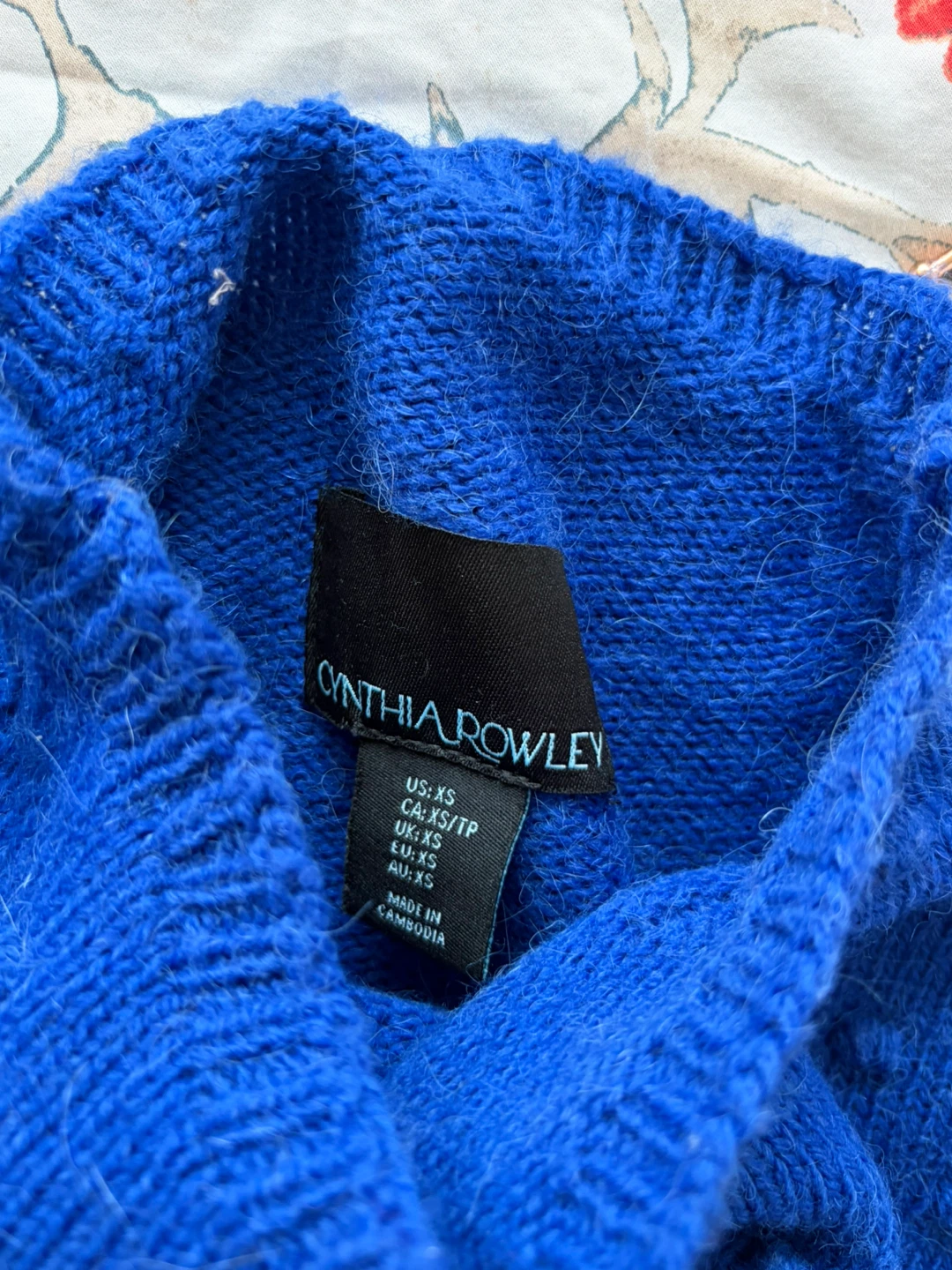 Cynthia Rowley Blue Mock Neck Sweater - photo 3