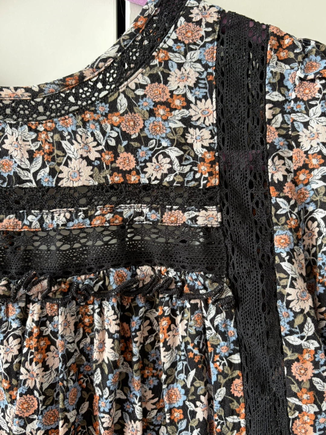 American Eagle Floral Lace Detail Blouse - photo 2