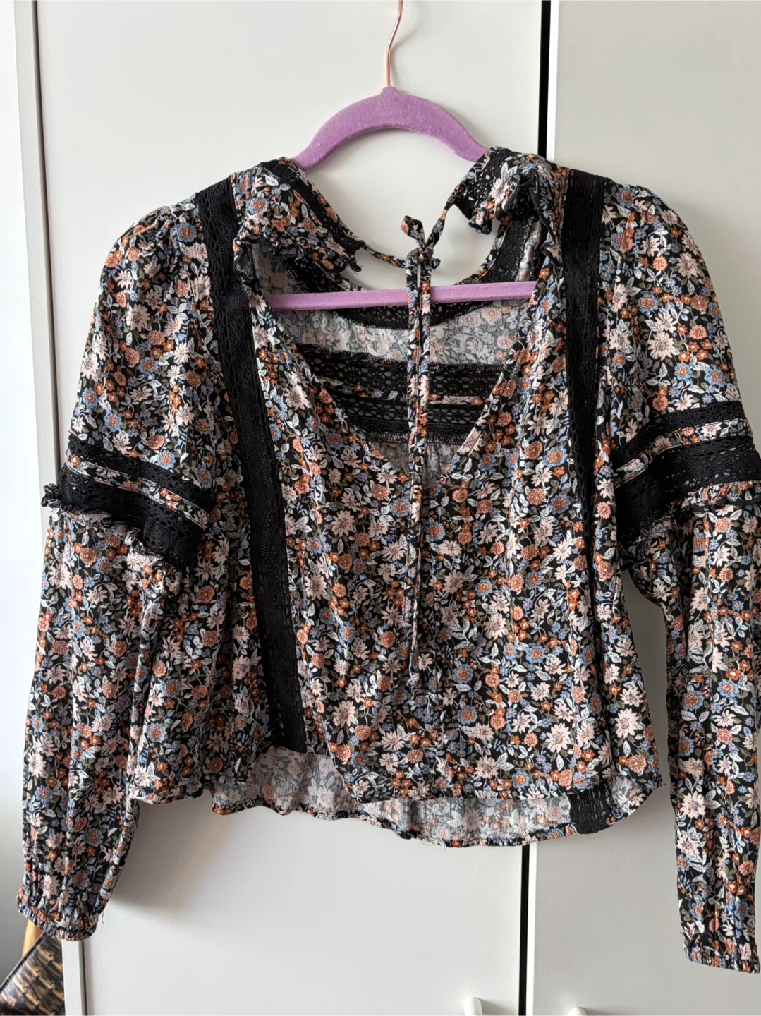 American Eagle Floral Lace Detail Blouse - photo 3