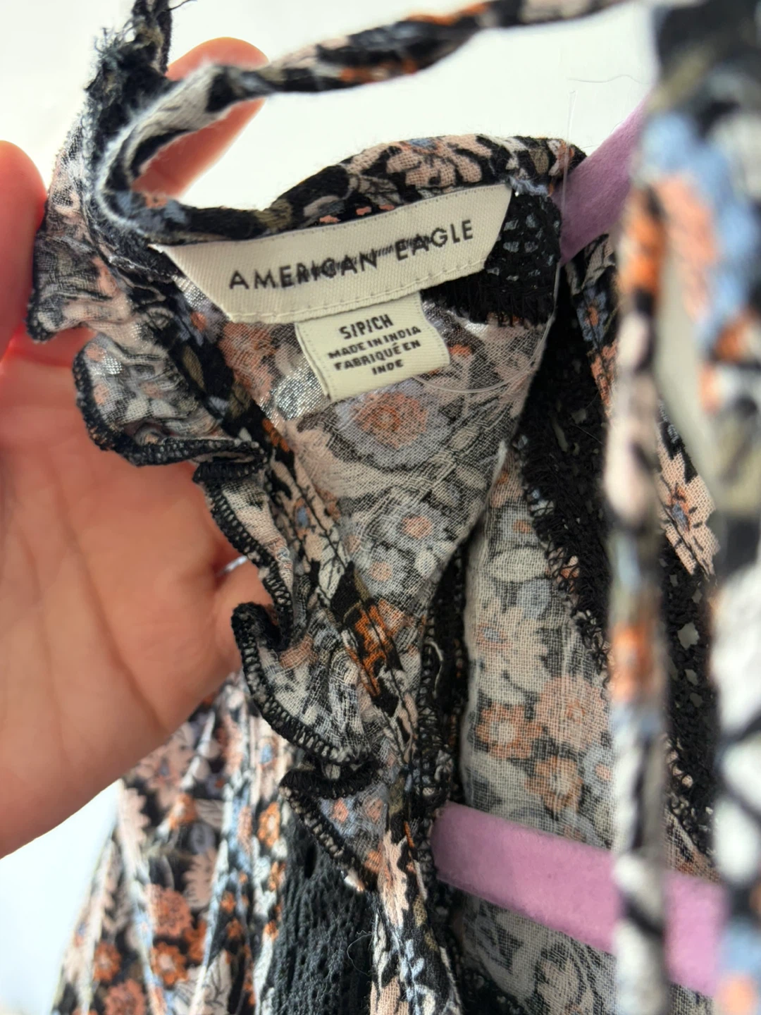 American Eagle Floral Lace Detail Blouse - photo 4