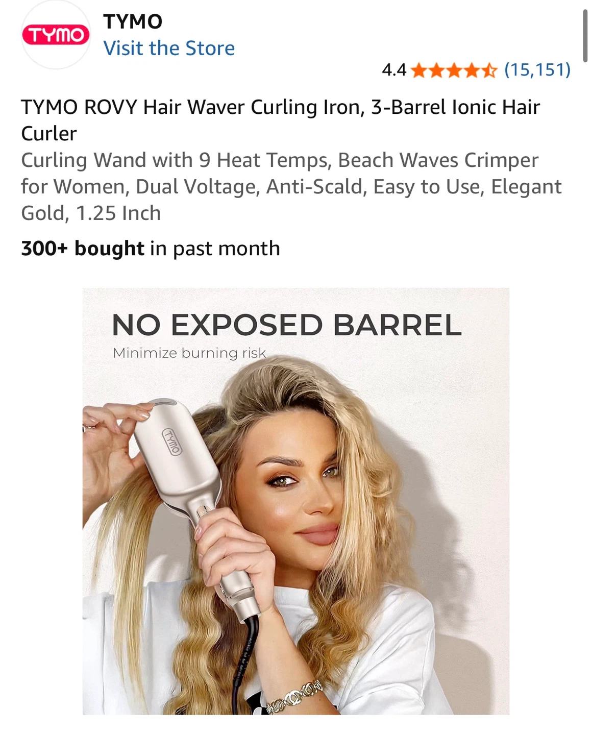 TYMO Rovy Compact Wave Curling Iron 1.25 inch - photo 3