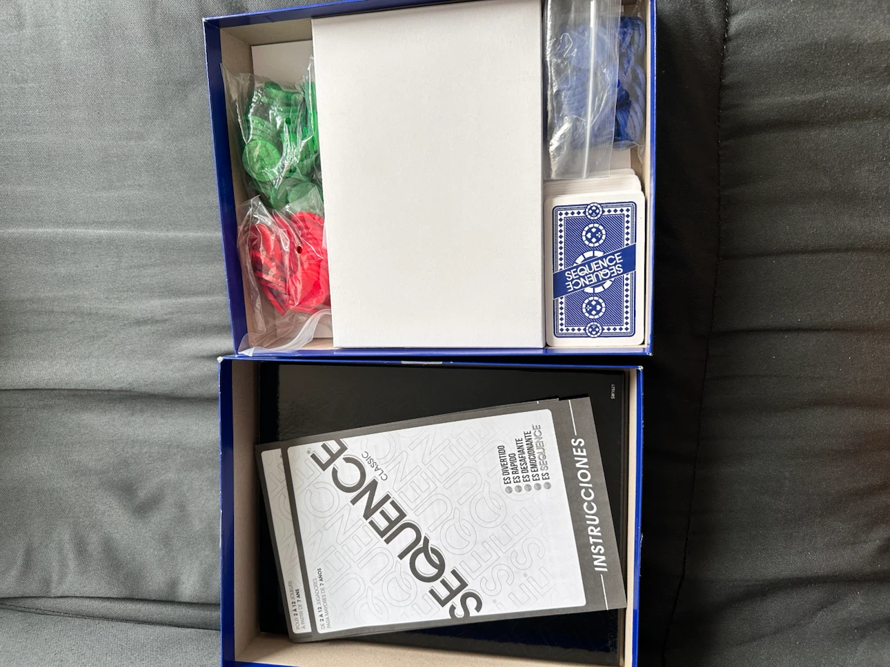 Sequence board game, card packs, and Uno cards - photo 3