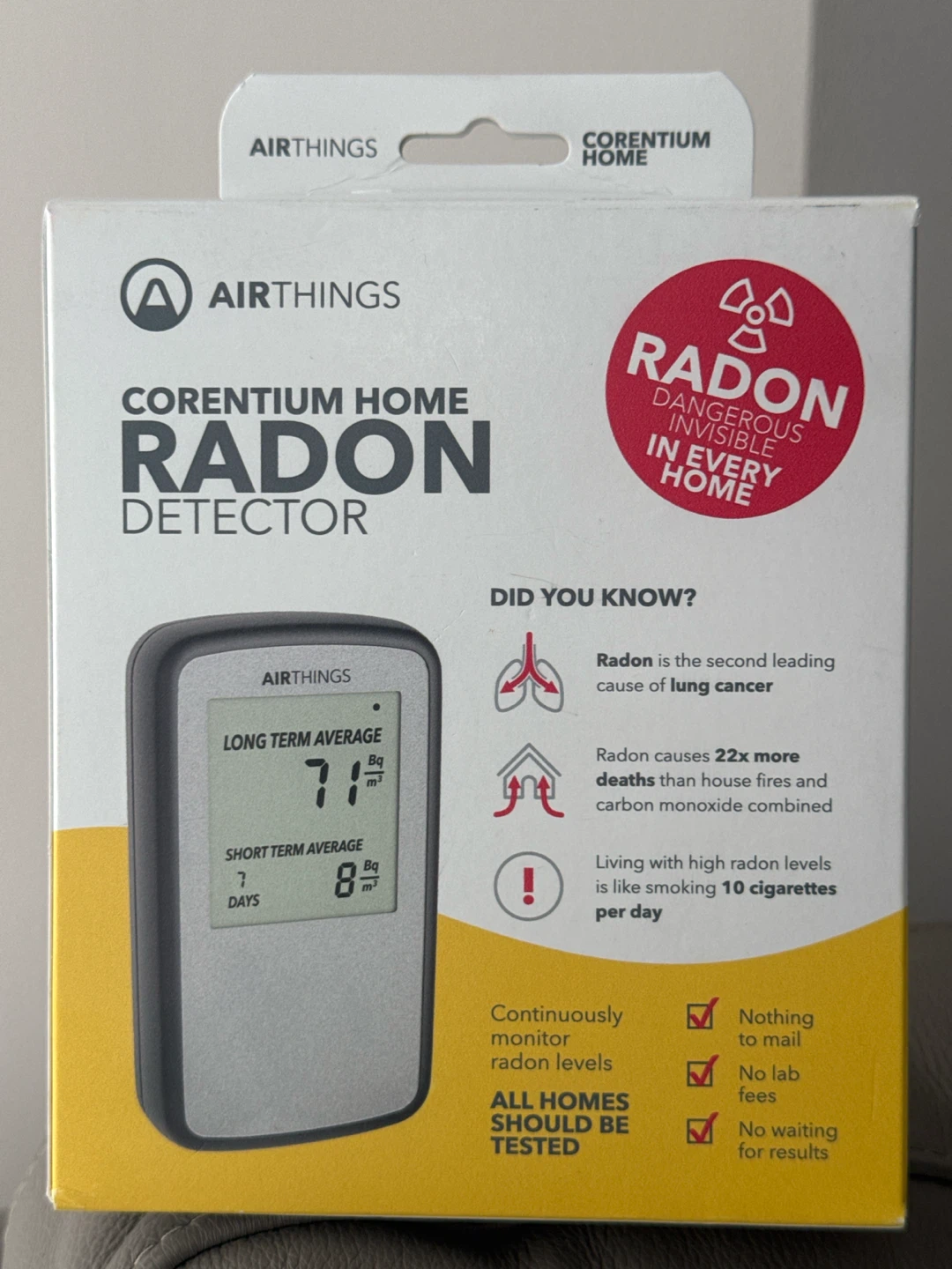 Airthings Corentium Home Radon Detector