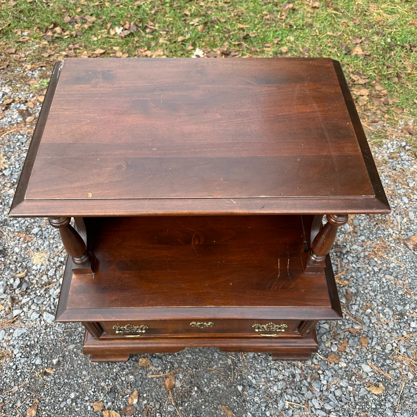 Beautiful Vintage Solid Wood Nightstand - photo 2