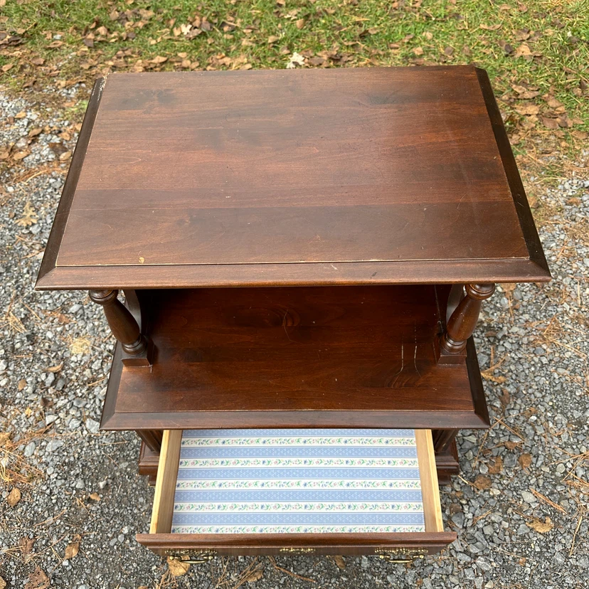 Beautiful Vintage Solid Wood Nightstand - photo 3